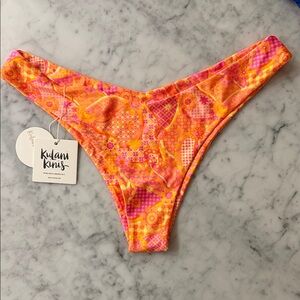 Kulani Kinis Vibrant Orange and Pink Bikini Bottom